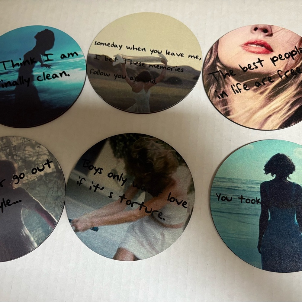 Taylor Swift 1989 Lyric Wooden Coasters